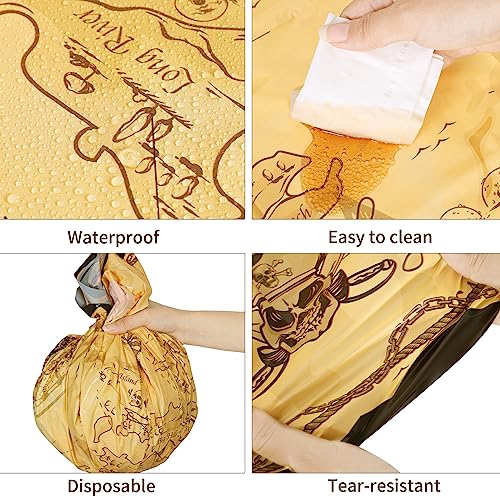 2 Pack Pirate Treasure Map Tablecloths - Pirate Party Supplies & Decorations