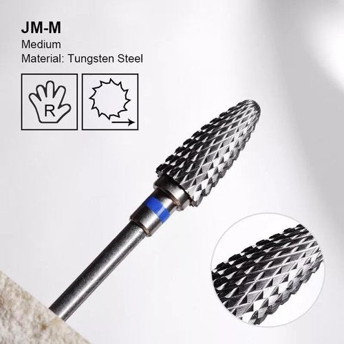 5PCS Nail Drill Bits, FORTMATE Multi-function Professional Tungsten Nail File Bits, 3/32 Inch Nail Art Tools for Acrylic Nails Tech,Manicure Pedicure Shapen Remove Tools