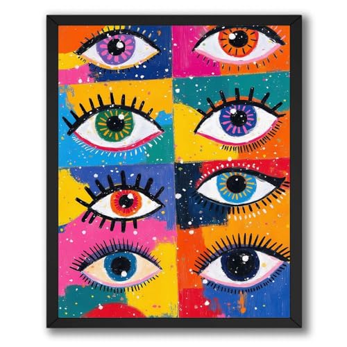Rolled Canvas Poster - Cubist Inspired Colorful Abstract Art - 8x10 Unframed