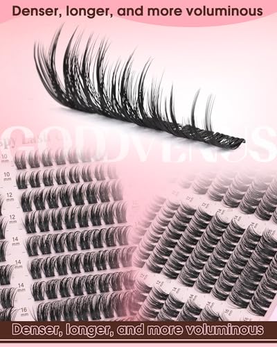 Anime Lash Clusters - Wispy Fairy Eyelash Extensions with C Curl, Waterproof, L-Fluff Variation