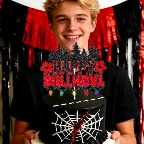 Halloween Birthday Cake Topper Spooky Stranger Cupcake Decoration