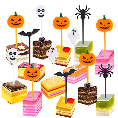 Halloween Animal Fruit Food Picks - 50 Cartoon Fruit Forks for Kids Party