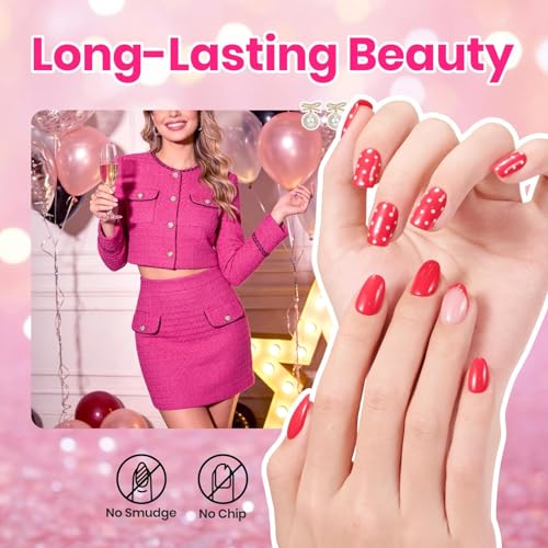 Beetles Neon Pink Nail Polish - Magenta Beat, Quick Dry, 0.51 Fl Oz