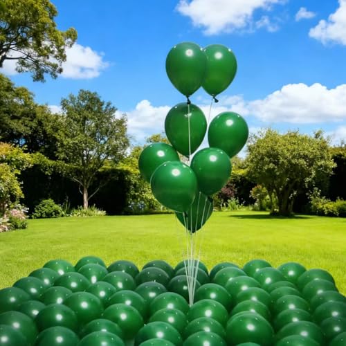 Dark Green Balloon / 5 Inch Latex Balloons Bulk Pack for Party Decorations