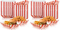 Carnival Themed Disposable Food Trays - 200 Pack for Parties & Events