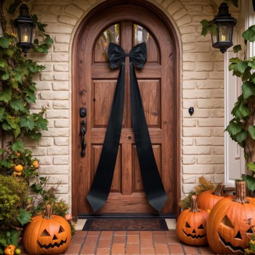 Giant Black Satin Bow Decoration - 75x18 Inch Holiday Wall & Tree Decor - Variation of THIS listing