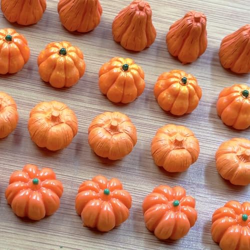 Mini Resin Pumpkins Set - 4 Styles, 40 Small Fall Halloween Decor