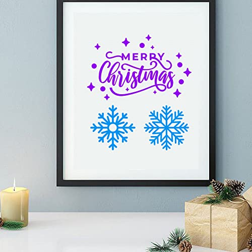 Reusable Snowflake Silk Screen Stencils - Large Christmas Winter Holiday Decorations - Snowflakes Variation