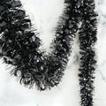 Black Tinsel Garland - 33 Ft Halloween, Gothic, Masquerade & Party Decor - Variation: Black