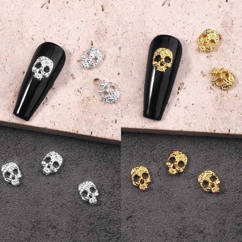Halloween Nail Charms 30Pcs Ghost Pumpkin Skull Spider Web Bat Nail Art Decorations