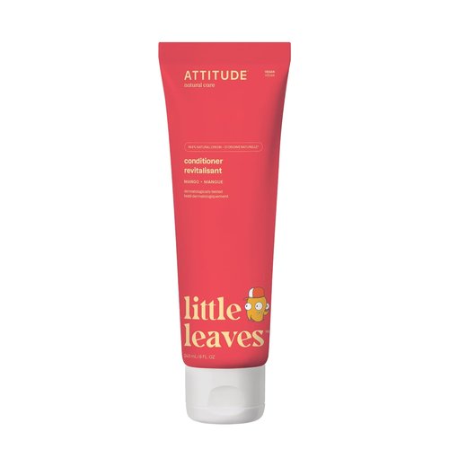 ATTITUDE Natural Kids Conditioner - Hypoallergenic & Vegan, Plant-Based, Mango Scent, 8 Fl Oz