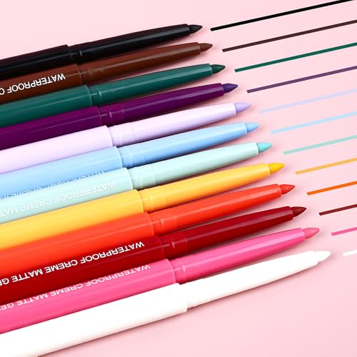 Purple Eyeliner Pencil - Dark Purple Matte Waterproof Smudge-Proof 1Pcs-09