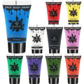 Water-Based Face & Body Paint Set - 10 Colors, 30ml Each, Safe Hypoallergenic