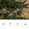 Champagne Pearl Spider Christmas Hanging Beaded Ornament - 8 Pack