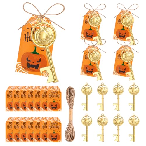 Halloween Pumpkin Bottle Opener Set - 24 Bulk Party Favors & Decorations