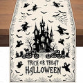 Halloween Table Runner Castle 13x72 Inch Fall Autumn Kitchen Dining Decor