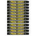 12pcs Black Satin Graduation Sashes with Gold Glitter Letters - Prom & Party Accessories
