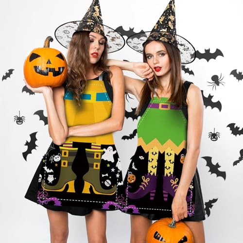 Halloween Apron Witch Leg - 12 Pcs Spooky Kitchen & Party Aprons