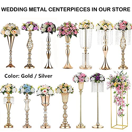 Artificial Flower and Vase Centerpiece Set for Weddings and Events - 21.3 Inch Tall