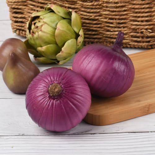Artificial Purple Onion Food Model 2PCS for Kitchen Decor & Photography Props