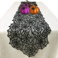 Halloween Lace Spider Web Table Runner - 13x72 Inch for Haunted House & Party Decor