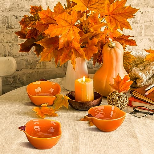 Fall Pumpkin Ramekins 6 oz Oven Safe Ceramic Bowls - 8 Pack Variation 8