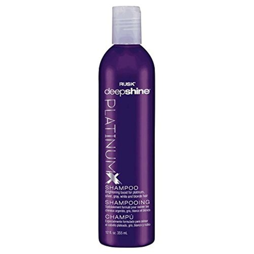 RUSK Deepshine PlatinumX Shampoo - Gentle Cleansing & Brightening for Platinum, Silver, Gray, Blonde Hair | 12 oz