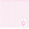 WovWeave 2 Pack Halloween Foil Fringe Curtains - Pink Ghost, 3.3x6.6 ft