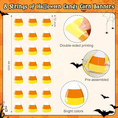 Halloween Candy Corn Banner Decorations Trick or Treat Garlands - Corn Variation