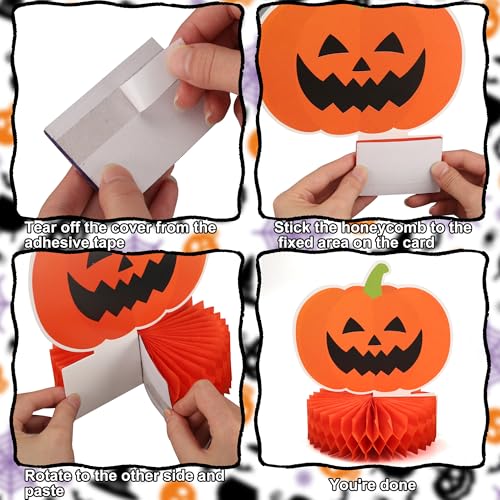 Halloween Honeycomb Centerpieces 12 Pcs Spooky Party Table Decor Set
