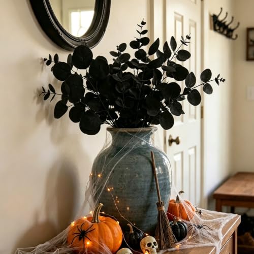 Artificial Eucalyptus Stems 100PCS Bulk Set - Faux Greenery for DIY Floral Arrangements & Home Decor
