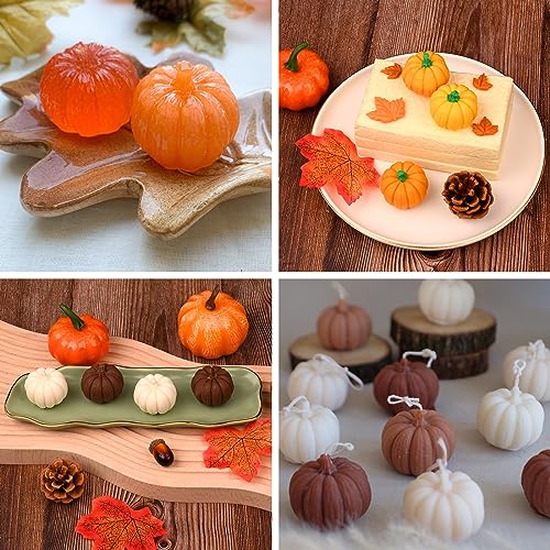 Actvty 3D Pumpkin Silicone Molds - Halloween Fall Candy & Cake Decoration, 6 Pcs