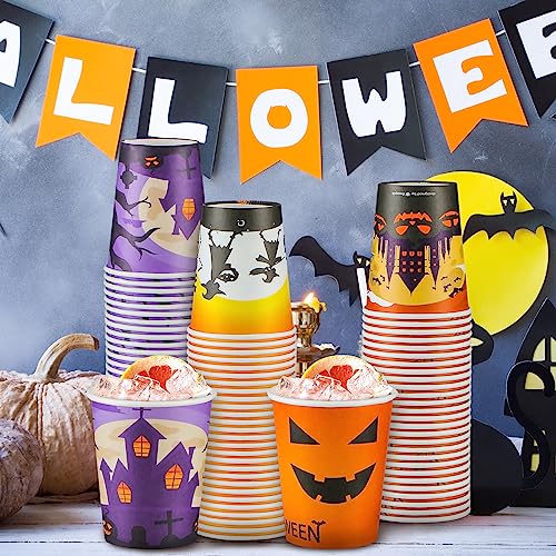 Halloween Disposable Paper Cups - 9 oz, Pack of 240 for Hot Cold Drinks