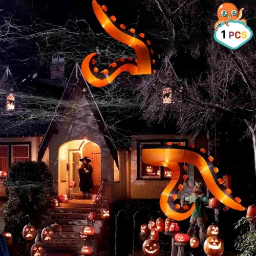 7 ft Inflatable Halloween Octopus Tentacle with LED Light - Indoor & Outdoor Decor