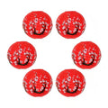 Red Paper Lanterns Set - 6 Pack 12-Inch Hanging Chinese & Japanese Decor for Festivals