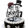 Halloween Wedding Cake Topper Glitter Black Silver Party Decor