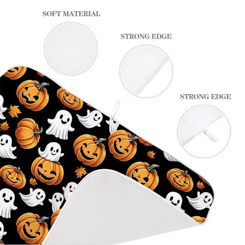Halloween Ghost Pumpkin Dish Drying Mat 18 x 24 Inch Microfiber Absorbent Kitchen Decor - Variation of THIS listing
