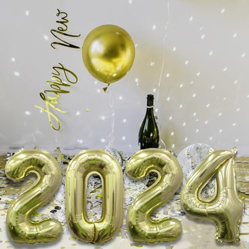 40 Inch Light Gold Number 8 Foil Balloon for Birthday Wedding Graduation Decorations - Variation of This Listing