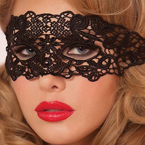 Black Lace Eye Mask for Women Masquerade Halloween Party Accessories - Set of 4