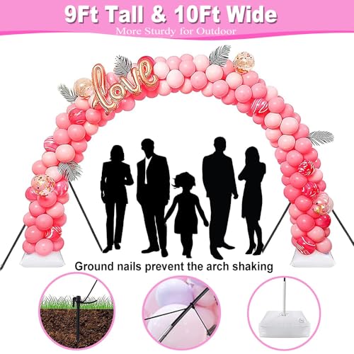 Balloon Arch Kit with Electric Pump, 9Ft Tall & 10Ft Wide Party Decoration Set