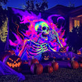 Halloween Blacklight Tapestry - UV Reactive Wall Decor 79" x 59" - Variation C