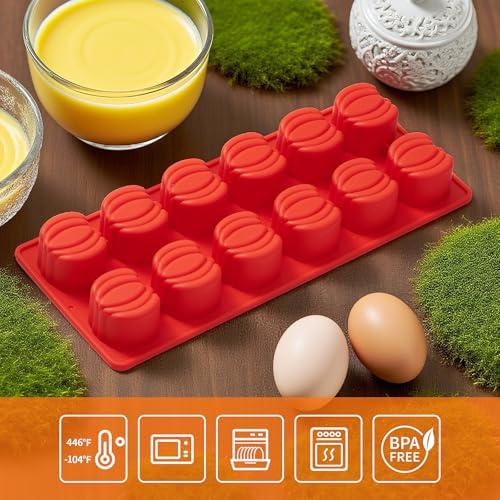 Pumpkin Silicone Chocolate Mold, 3 Pack Mini Autumn Fall Candy Molds - Halloween & Thanksgiving Decor