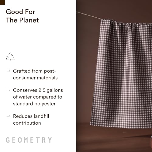 Geometry Leafy Microfiber Kitchen Towels - Quick Dry Dish Cloths, 2-Pack, 18 x 30 Inches