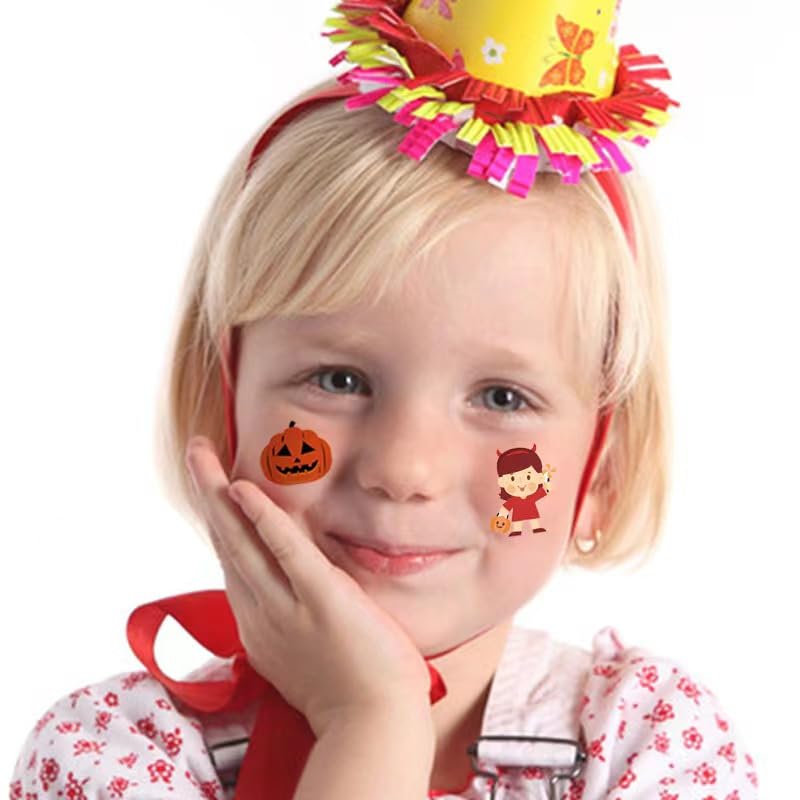120PCS Halloween Children's Tattoo Stickers Waterproof & Non-Toxic