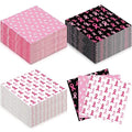 Breast Cancer Awareness Cocktail Napkins 120 Pack Pink Ribbon Design for Parties