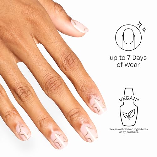 OPI Take Up Space Press-On Nails - Medium Square, Nude with Gold Star Accent, 30 Count - Variation of Take Up Space