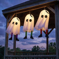 Halloween Ghost Hanging Ornaments Set of 3 - Glowing Indoor & Outdoor Decorations