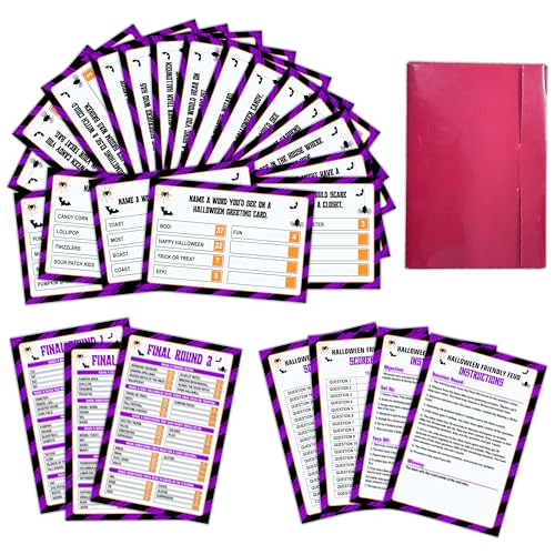 Halloween Feud Game Spider and Bat Variation for Adults & Family Fun