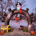Halloween Inflatable Pirate Ship Arch 9FT Outdoor Decor with Lights - Pirate Variation