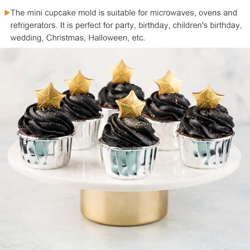 Green Blue Aluminum Cupcake Liners 100pcs 5oz Baking Cups for Birthday & Weddings